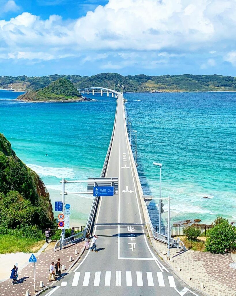 Tsunoshima Bridge - sea view