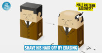 Salaryman Eraser By Japanese Idea Creator Starts Balding As You Use It To Erase Your Mistakes