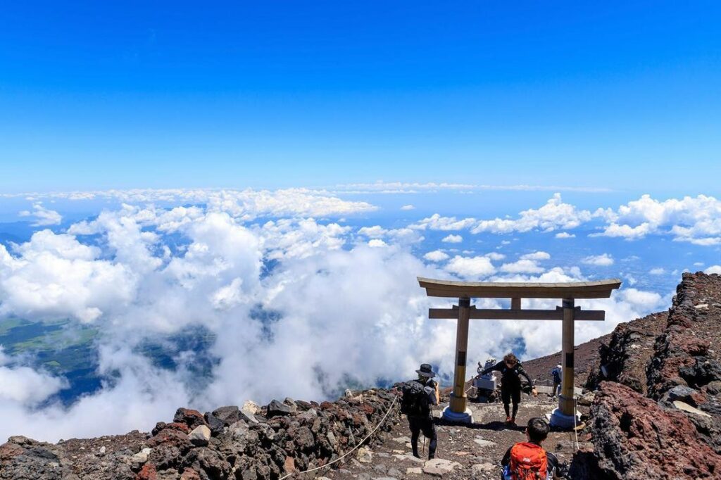 Climbing Mount Fuji - summit
