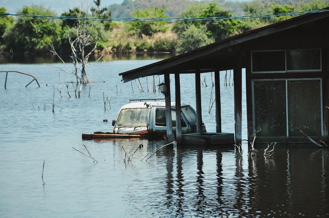 Ushimado Green Farm Ruins - submerged car