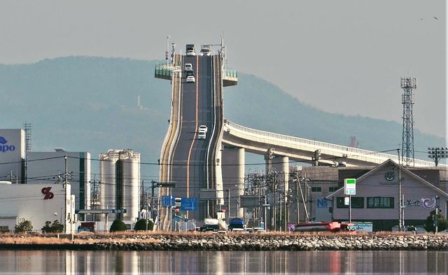 Eshima Ohashi Bridge - shot of the bridge