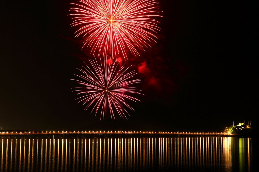 Tsushima Shrine - fireworks