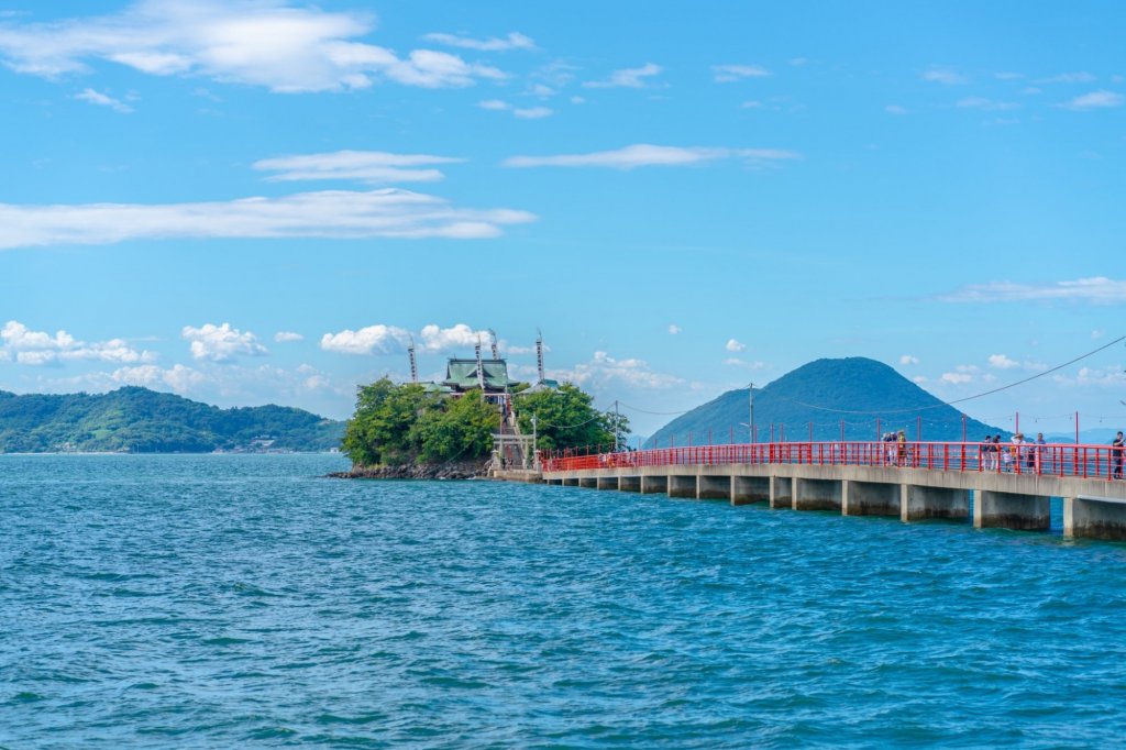 Tsushima Shrine - shot of island