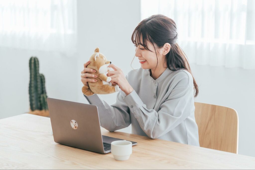 Yukai Engineering's cute stuffed animal robot will nibble on your finger