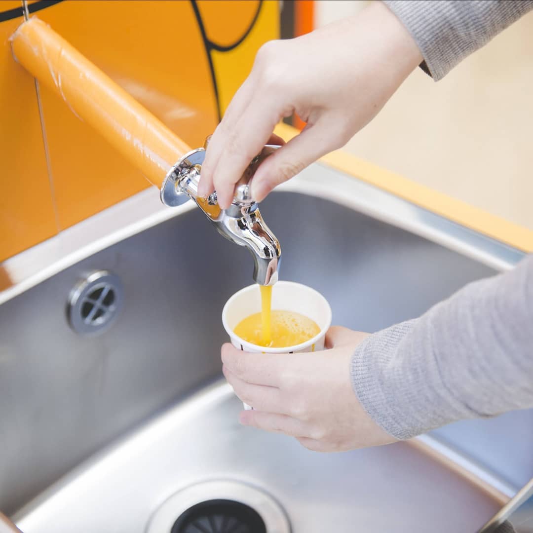 Ehime food - orange juice on tap