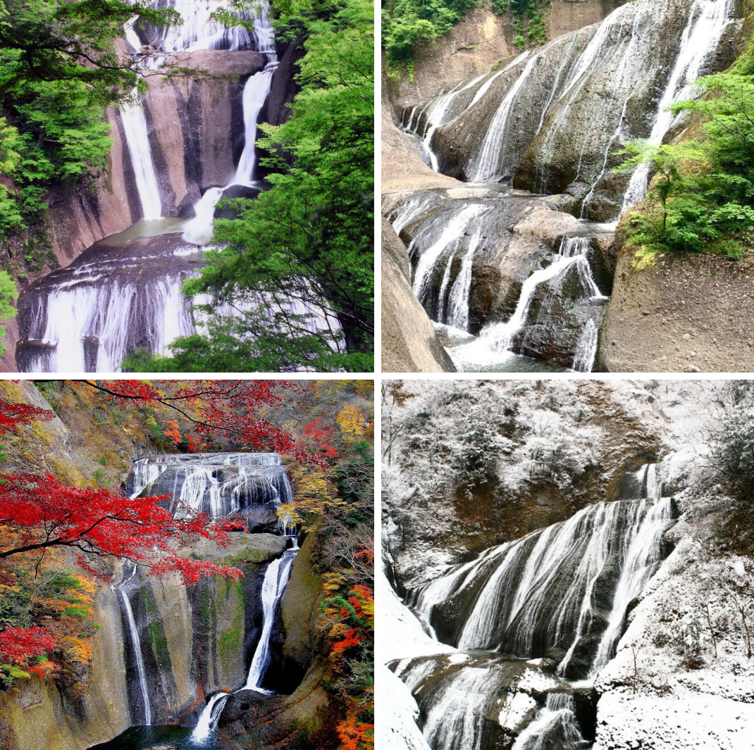 Fukuroda Falls - Waterfall in all 4 seasons