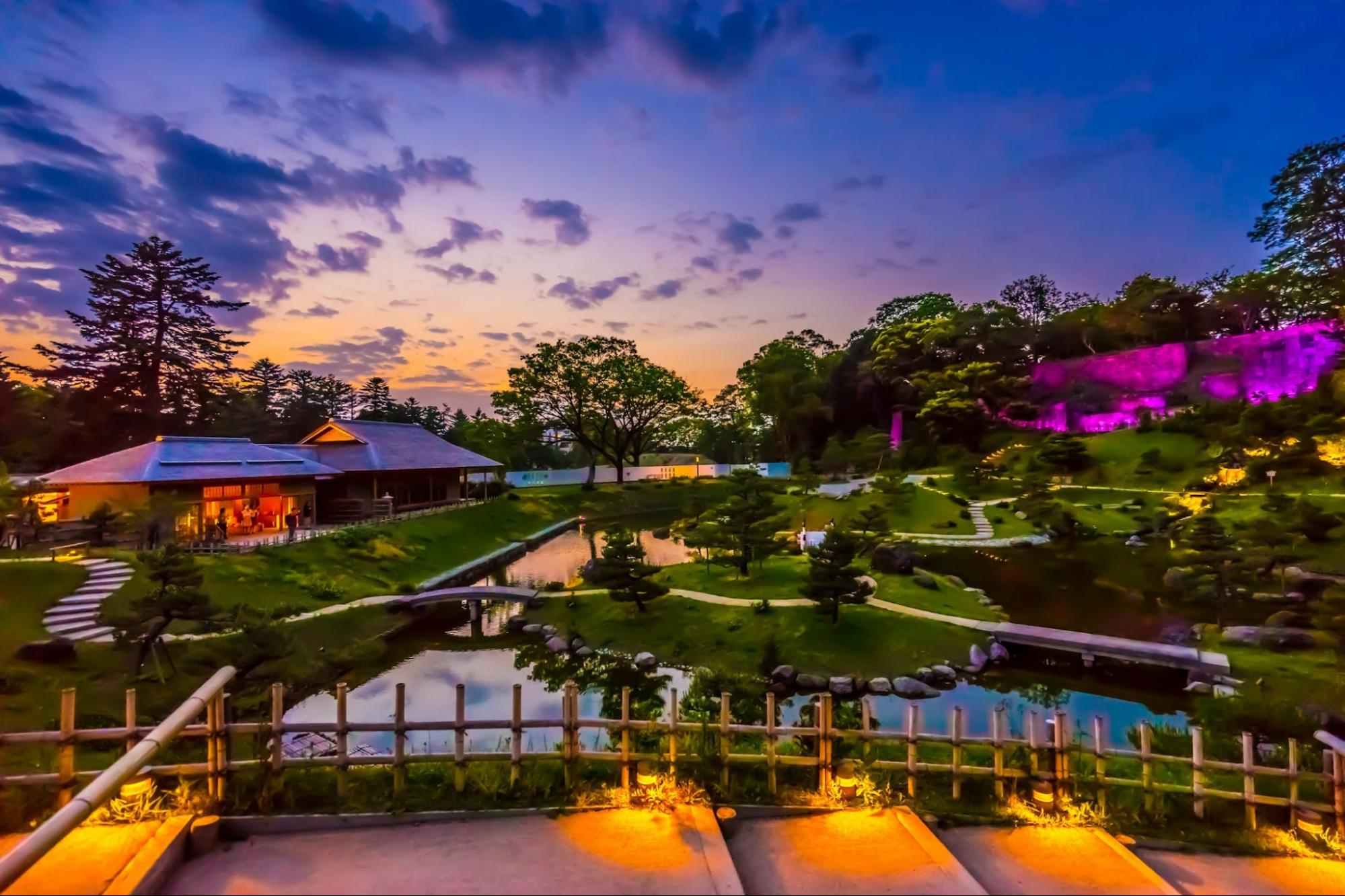 Gyokusen’inmaru Garden - a different view at sunset