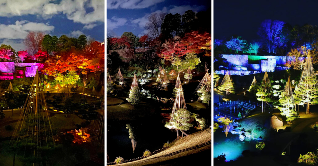 Gyokusen’inmaru Garden - three types of light-ups
