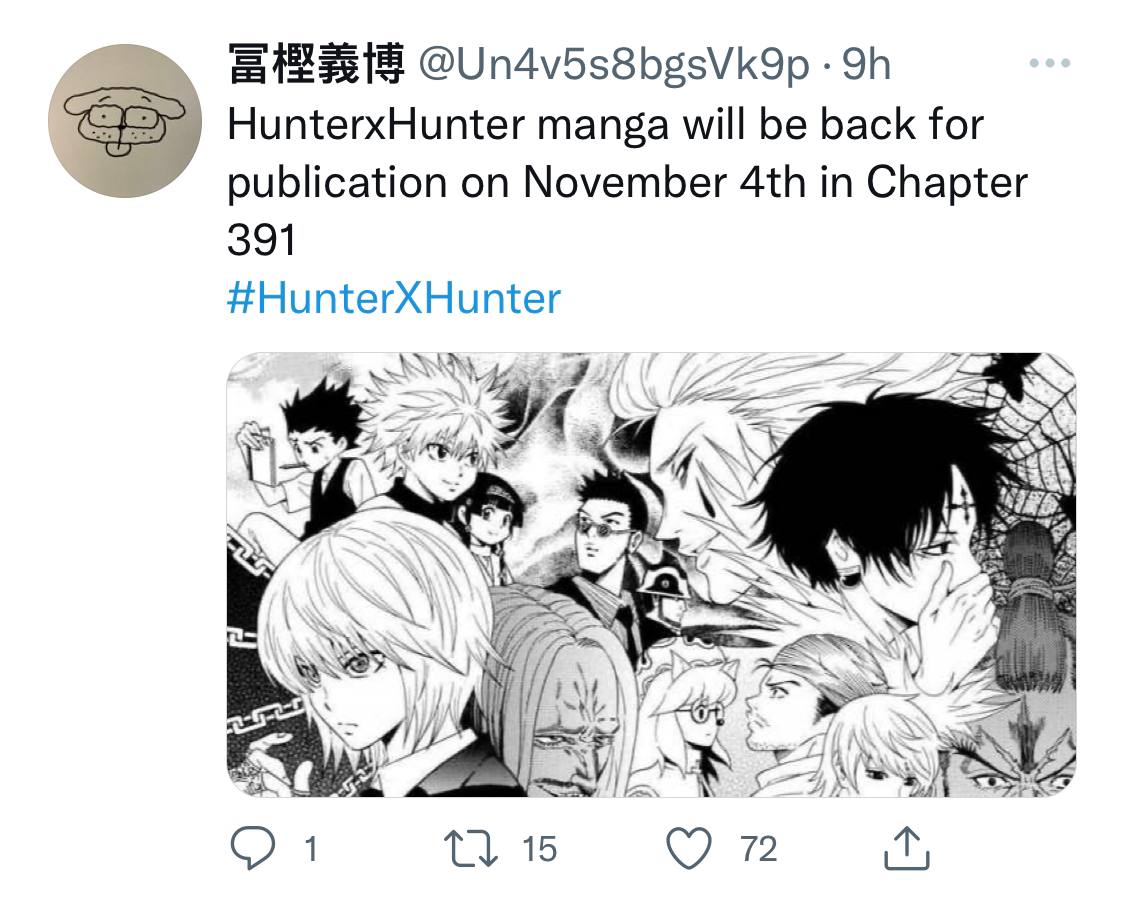 Hunter x Hunter Manga Volume 37 Release Date Falls in October