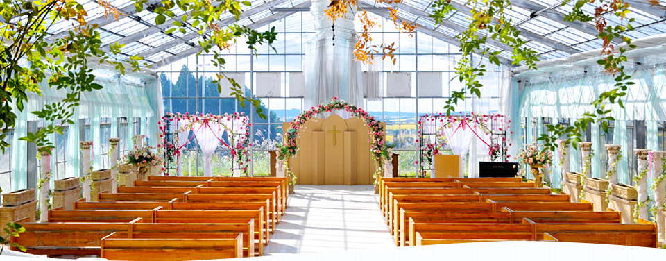Inawashiro Herb Garden - indoor greenhouse as a wedding venue