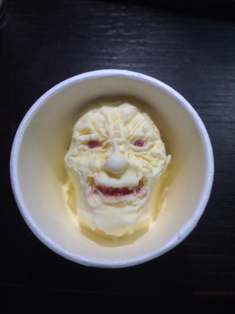 Panapp ice cream sculpting - netizen sculpt demonic face