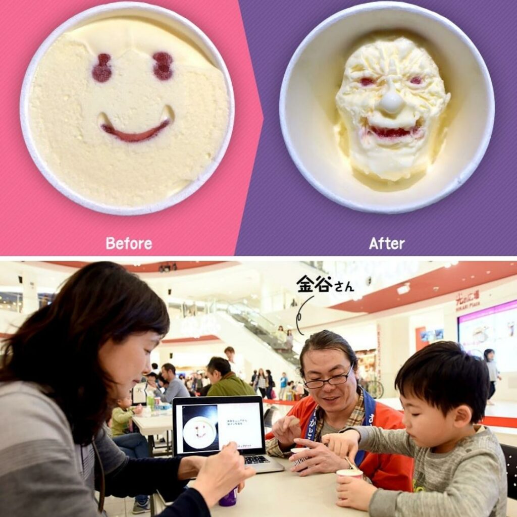 Japanese Netizens Sculpt KidFriendly Ice Cream Into Monster Faces