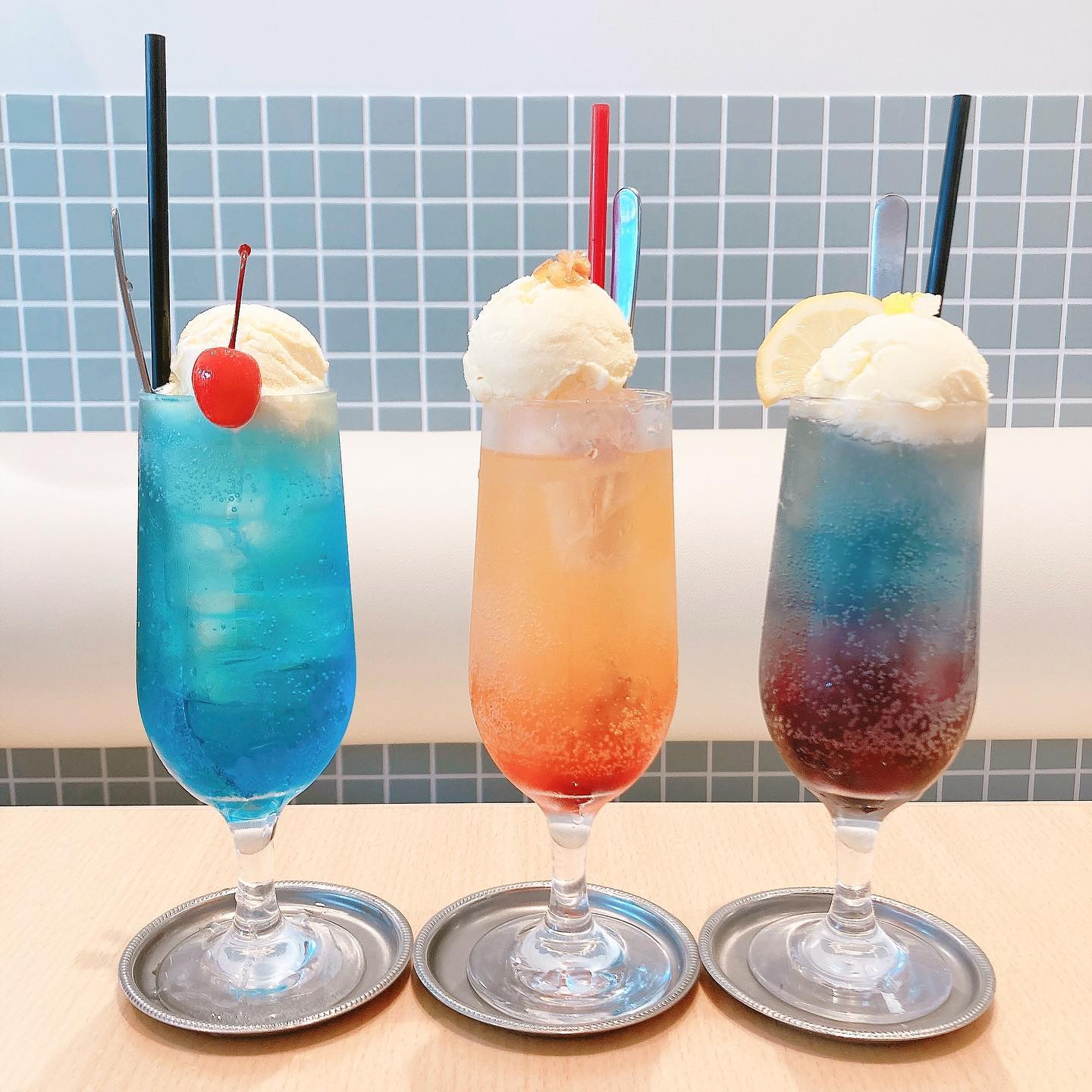 Otenki Parlour - collage of sky-themed cream soda