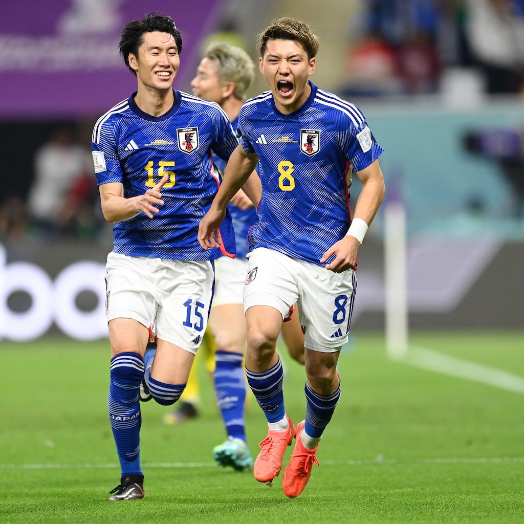 Japan football team - doan ritsu after scoring