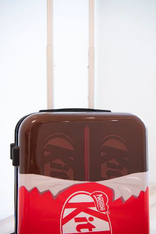 KitKat Futon- close up of suitcase