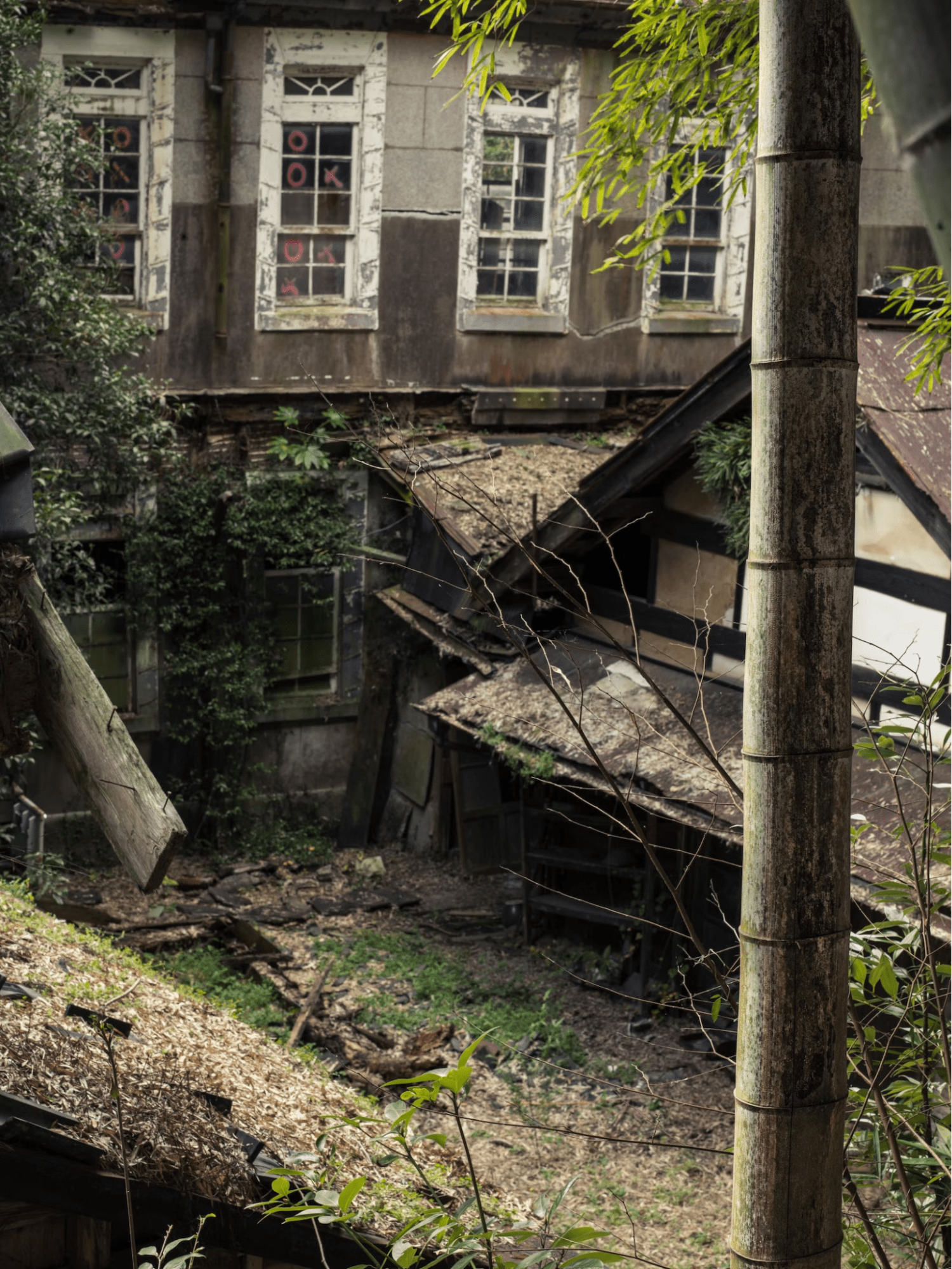 Abandoned places in Japan - exterior of the Taisho Photographer's dilapidated house