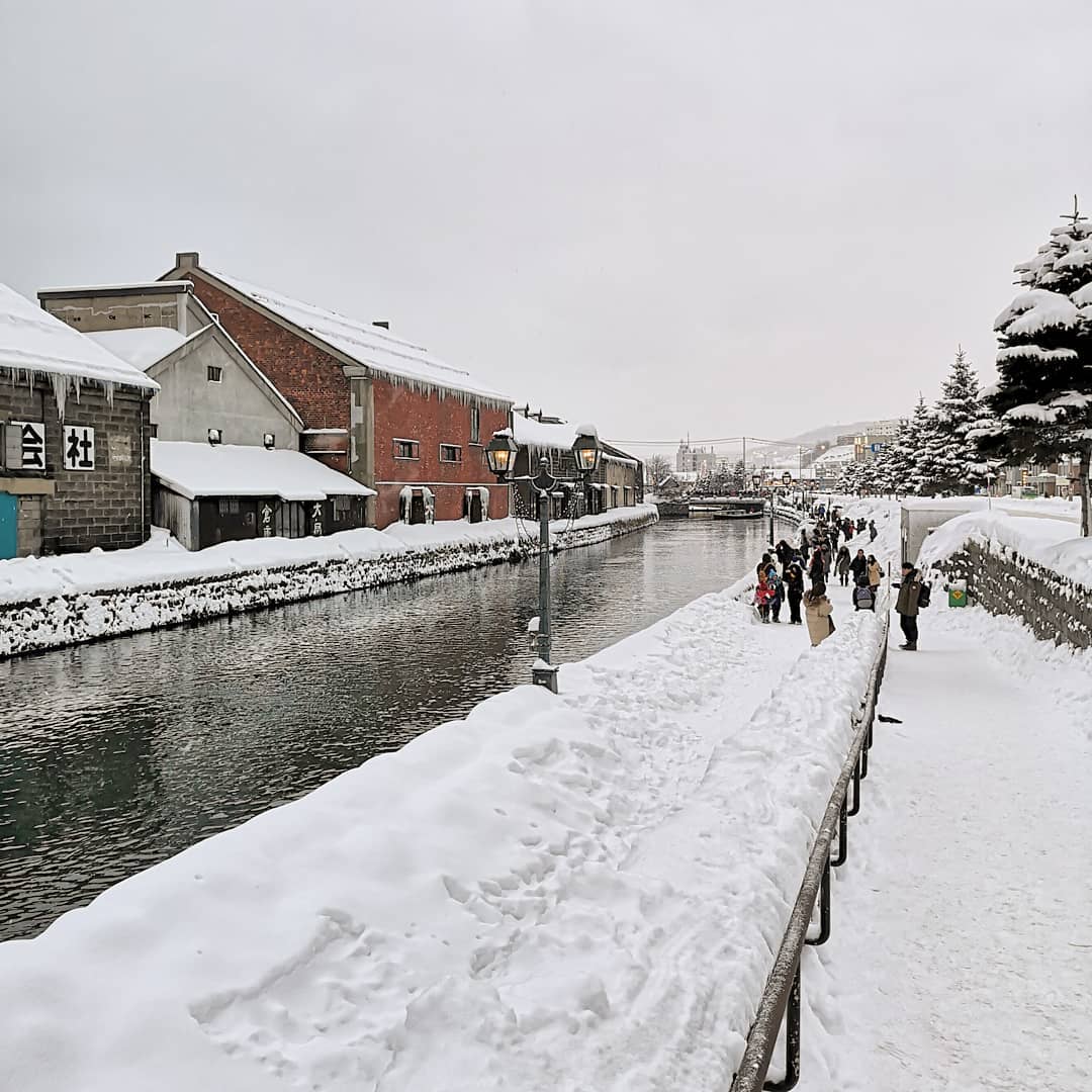 Cities in Japan to see snow - European-style canal at Otaru