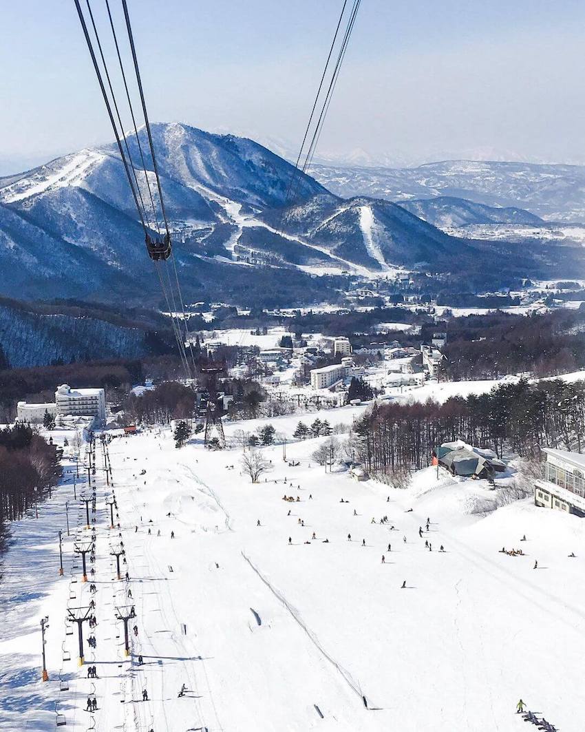 Japan ski resorts - Bird's-eye view of Ryuoo Ski Park