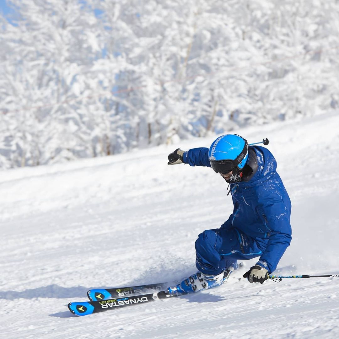 Japan ski resorts - person skiing at Kiroro Resort