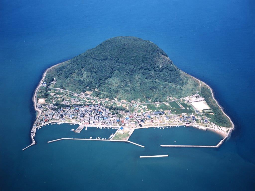Takashima - drone shot of island