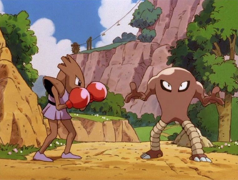 The names of the Pokémon Hitmonlee and Hitmonchan are based on Bruce Lee  and Jackie Chan.