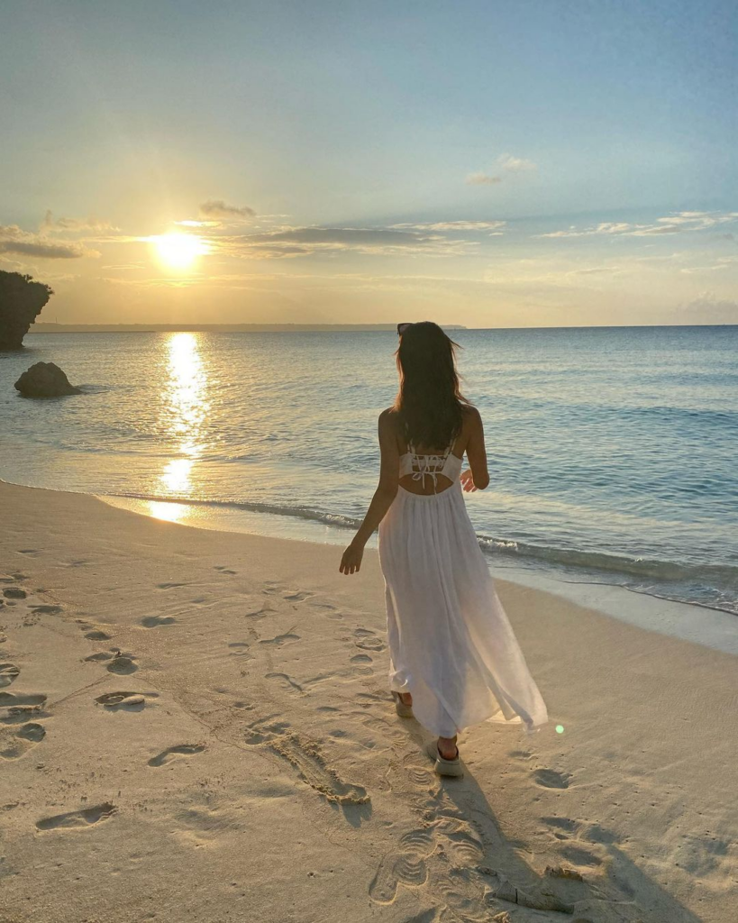 beaches in japan - sunset