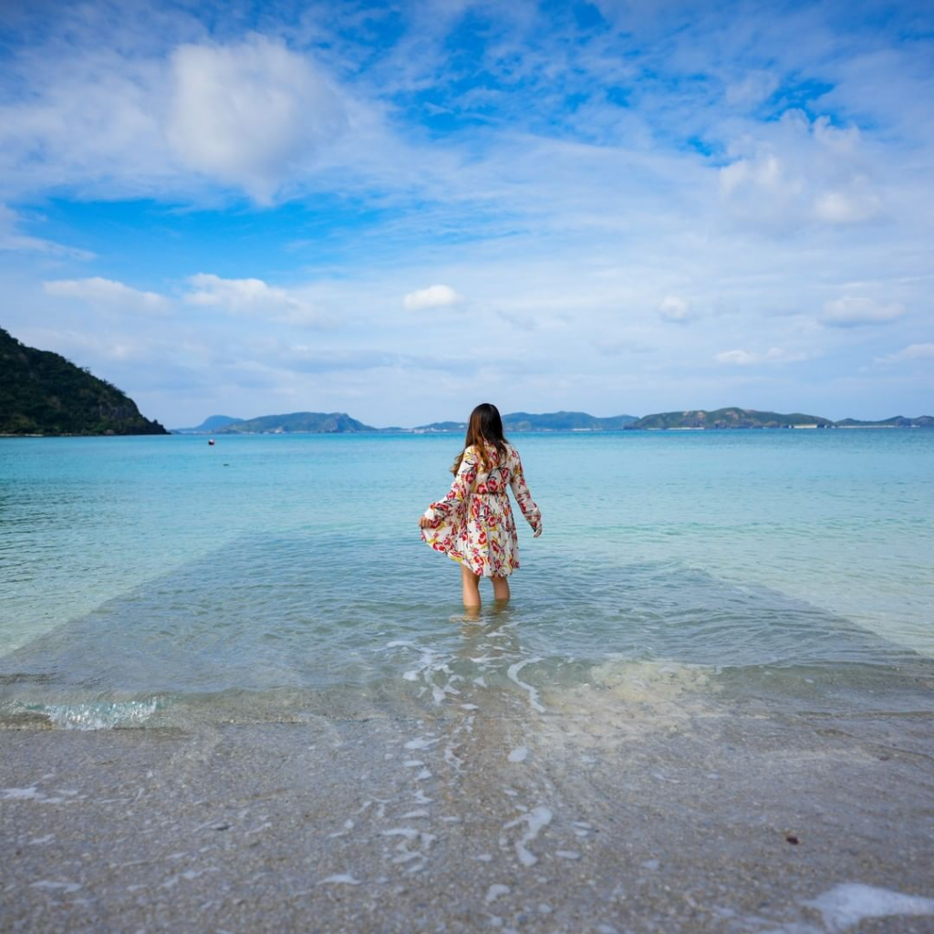 beaches in japan - back